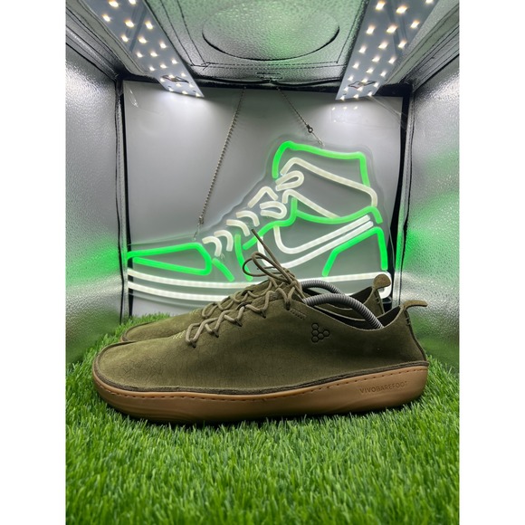Vivobarefoot Gobi Sneaker Premium Bracken Olive Green Barefoot Shoes Men's 11